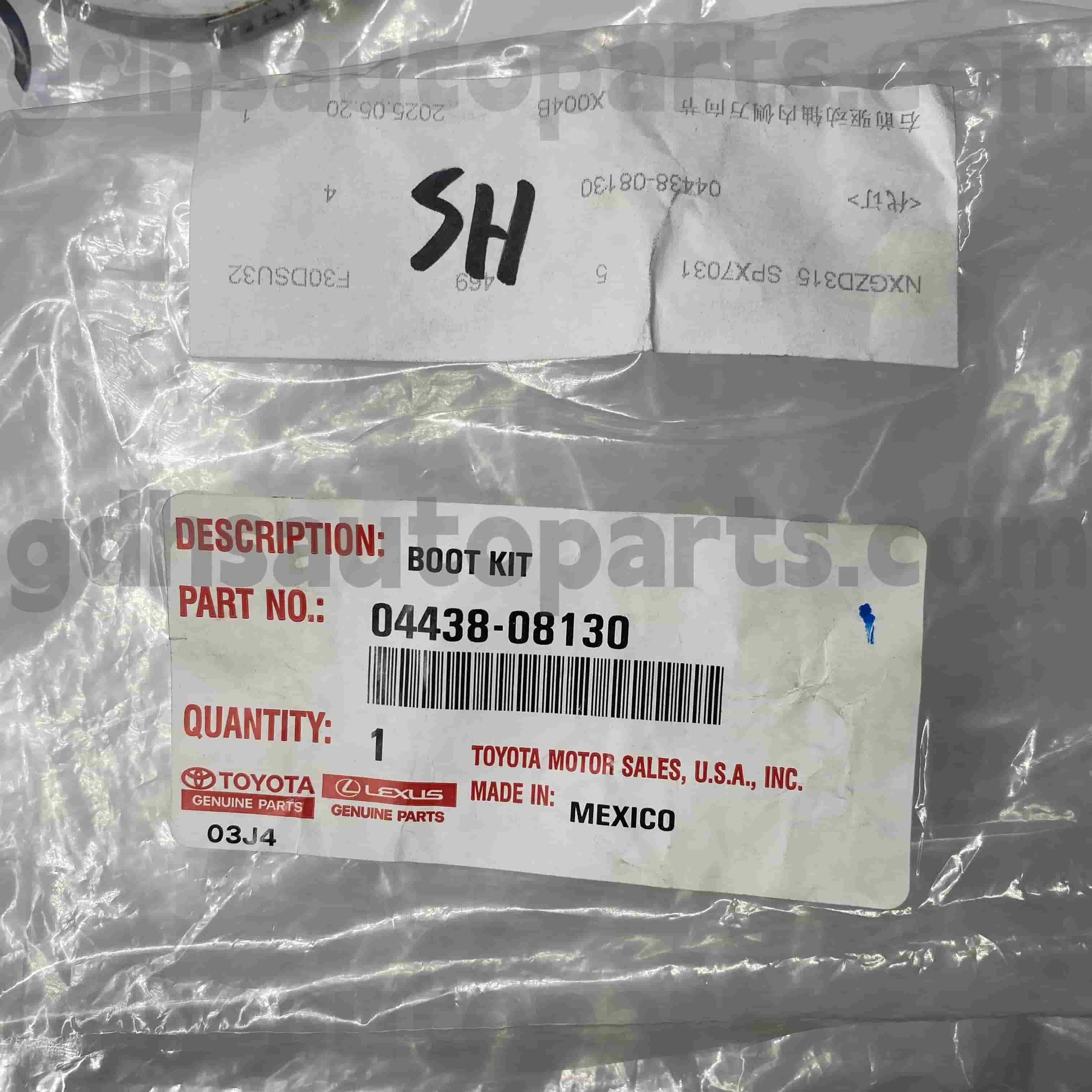 04428-08130 Toyota Orijinal Parçalar Şasi için CV Boot no. GSV40/60 GSL3#