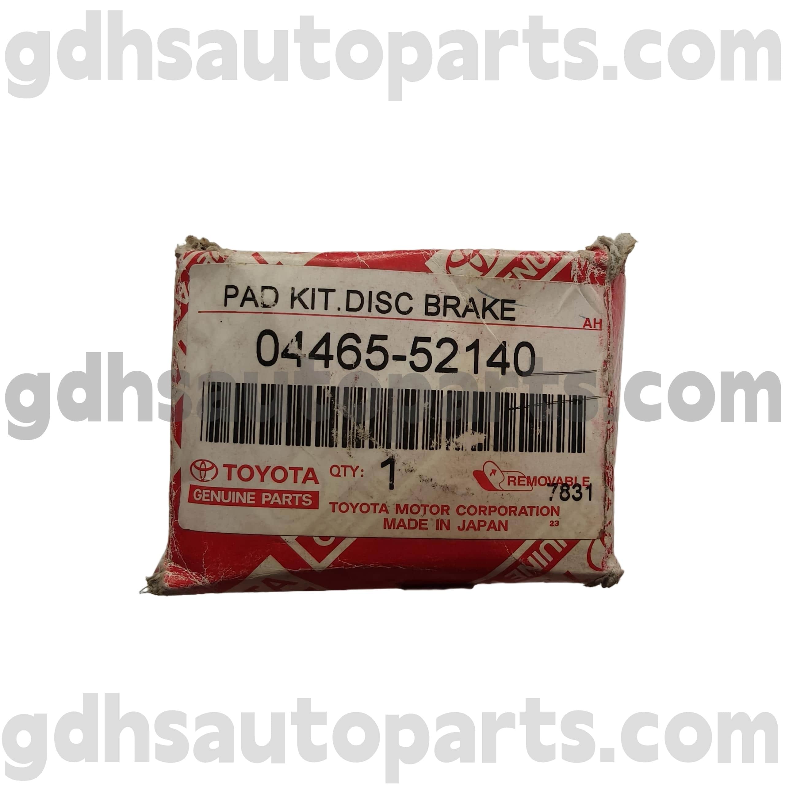 04456-52140 Toyota Gerçek Parçalar Şasi için ön fren balataları no. AXP41 DLX