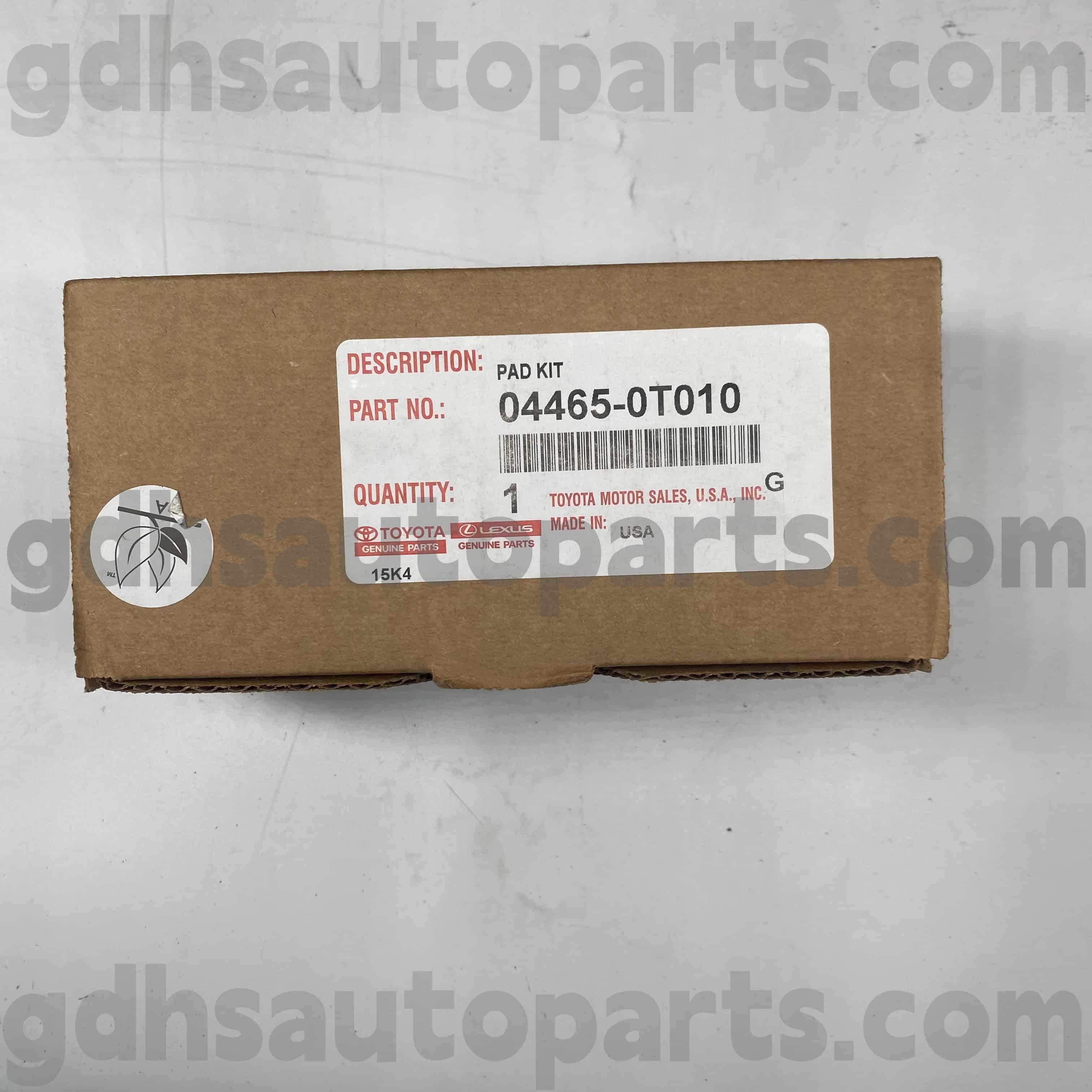 04465-0T010 Toyota Gerçek Parçalar Venza şasisi için ön fren balataları no. Agv1# ggv1#