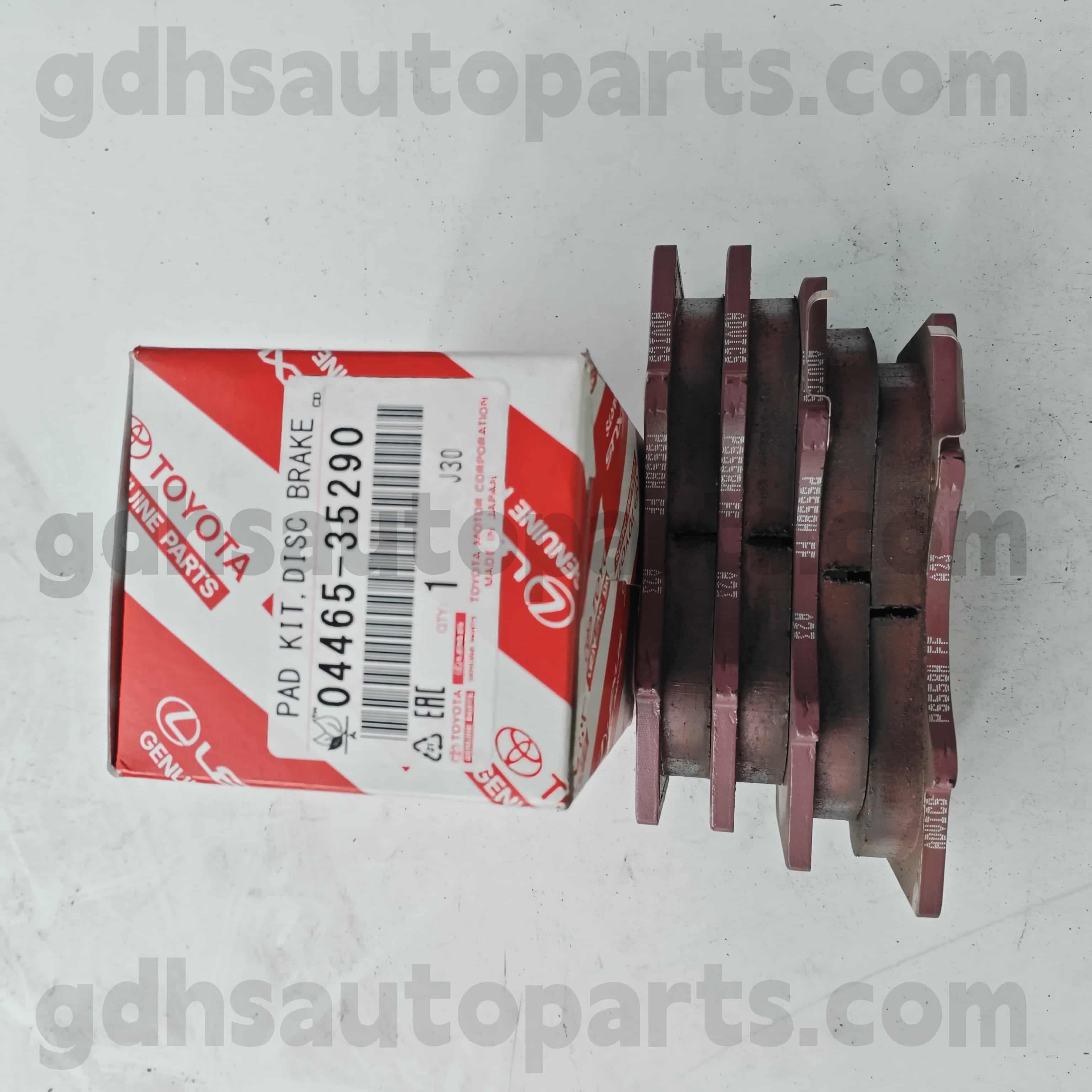04465-35290 toyota orijinal parçalar ön fren balatası için kara kruvazör için ön fren balatası 、 fortuner 、 fj cruiser 、 hilux 、 sequoia şasi no.grj12#, kdj120, kzj120, lj12#, rzj12#, trj12#.. arl, gcc, gen