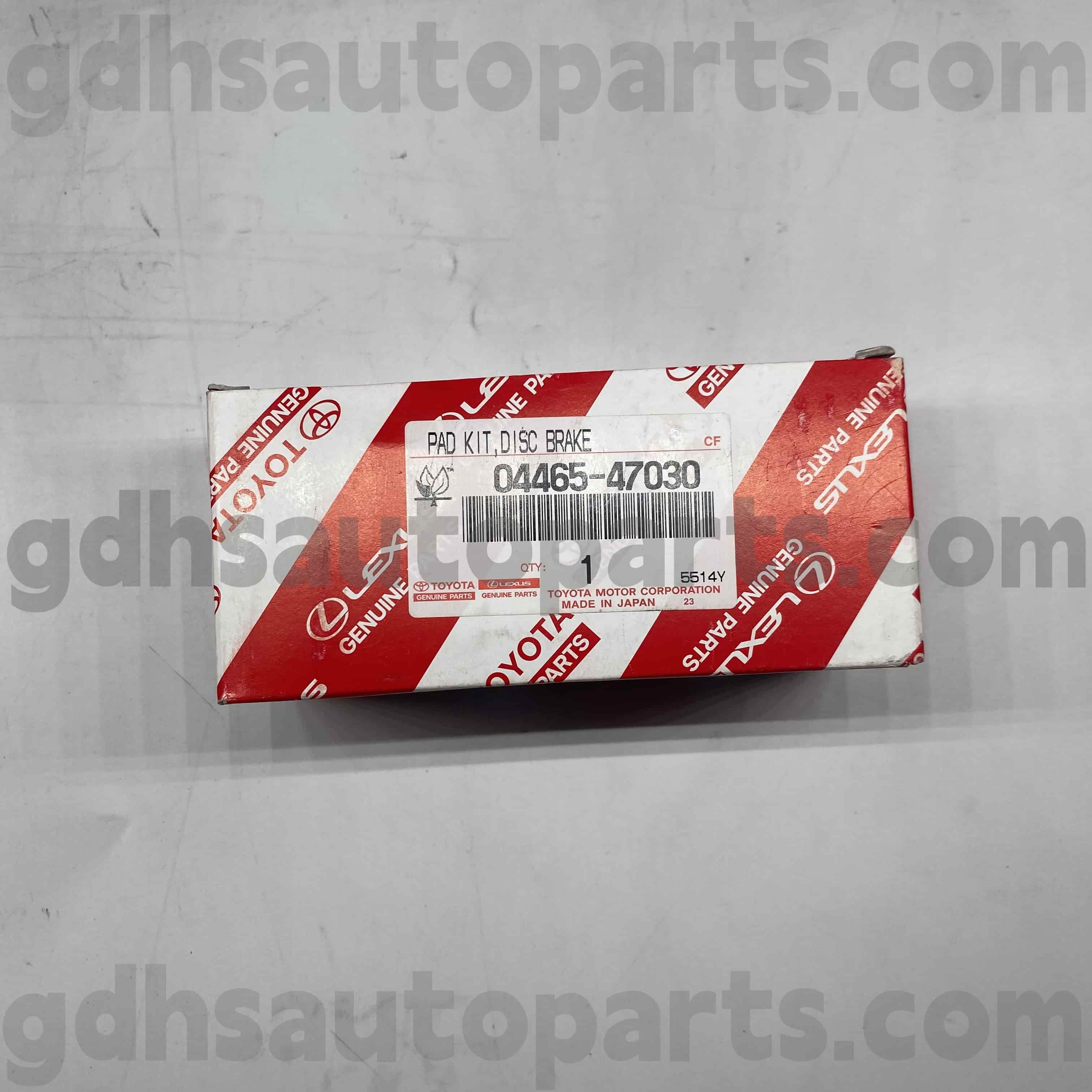 04465-47030 Toyota Gerçek Parçalar Prius için ön fren balataları, Celica şasi no. ZZT230