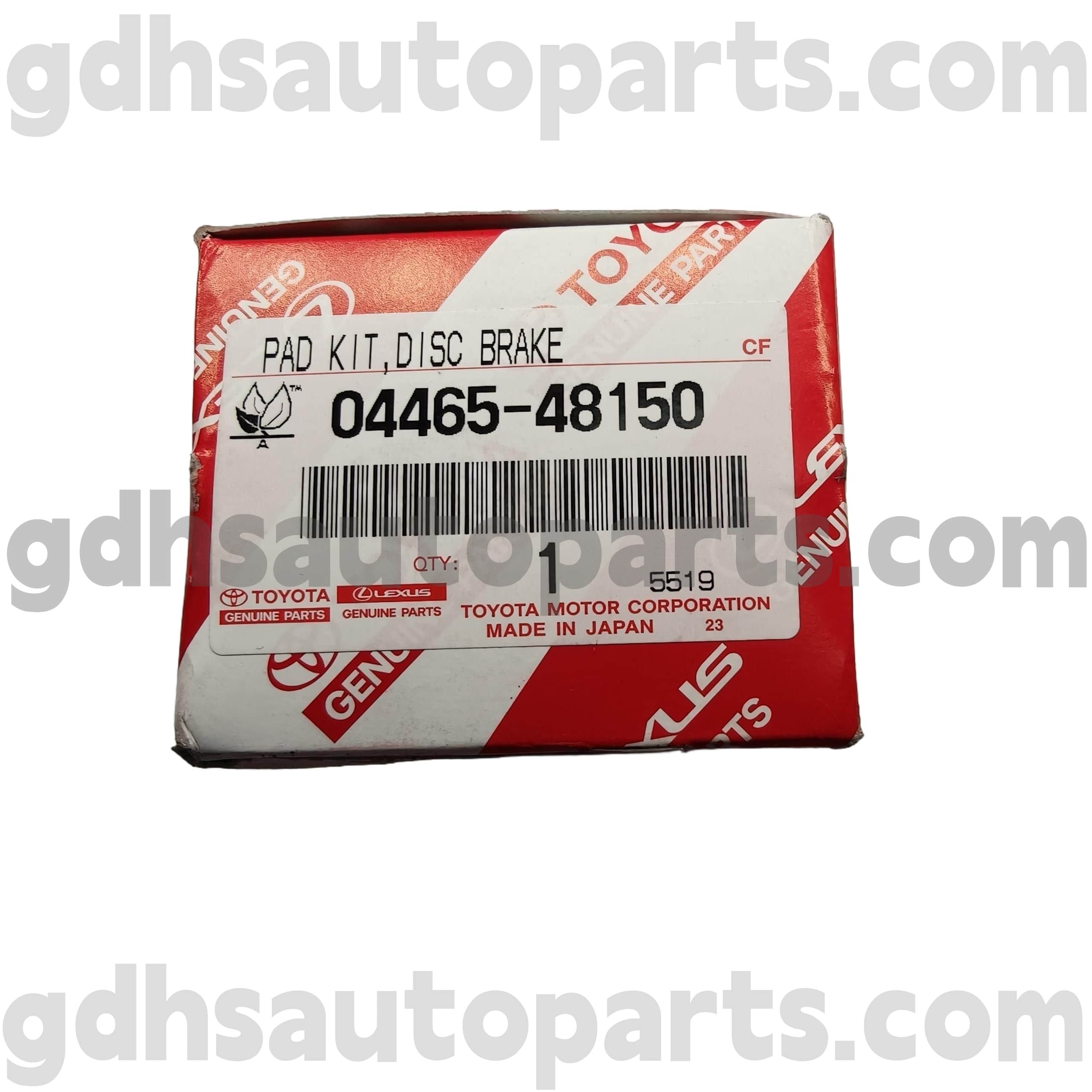 04465-48150 Toyota Orijinal Parçalar Harrier/Hybrid için Ön Fren Yoldaşları, Alphard Şasi no. Ayh30
