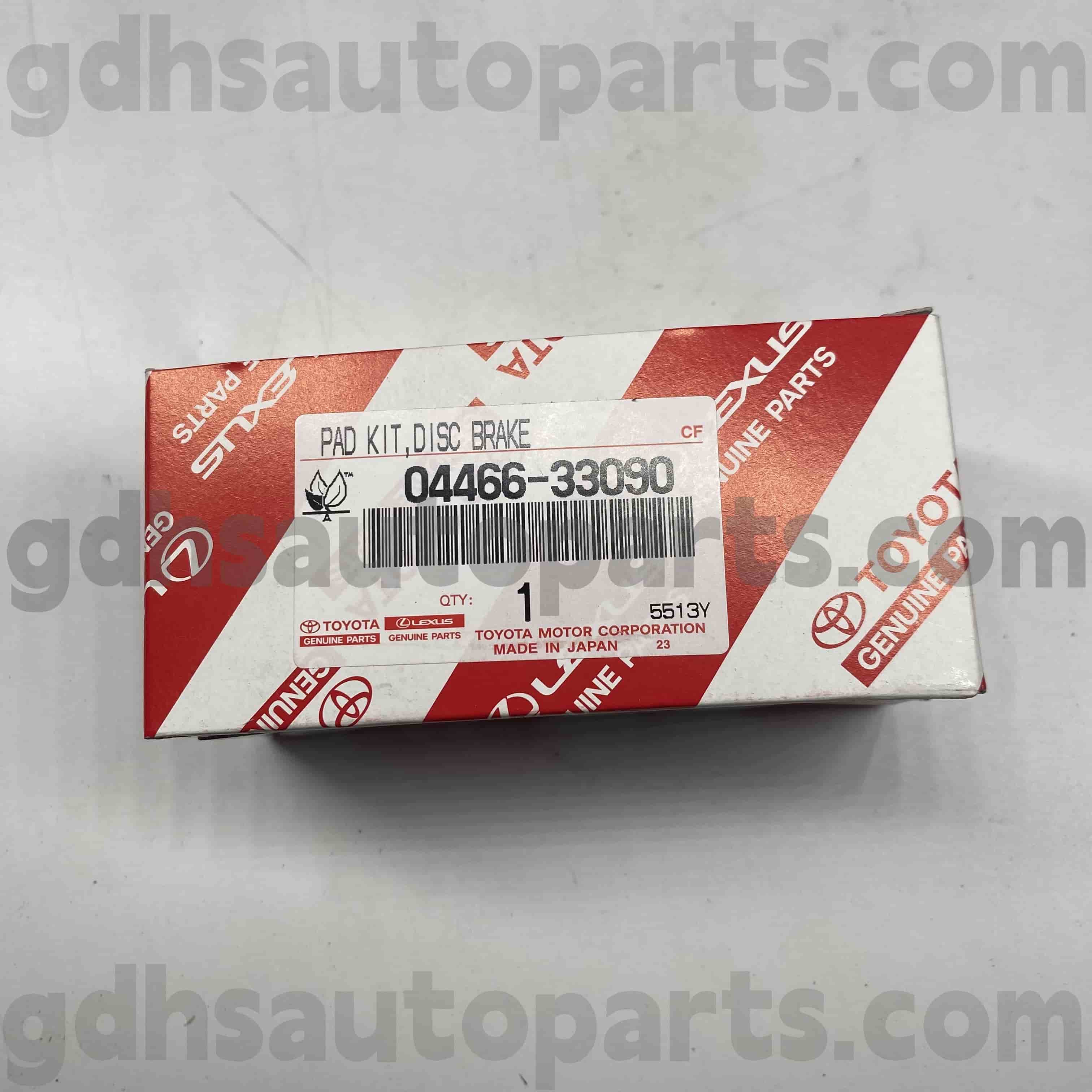 04466-33090 Toyota GÜNEY PARÇALAR Camry için arka fren balataları, Lexus ES300/330 Şasi no. ACV30 MCV30 ES