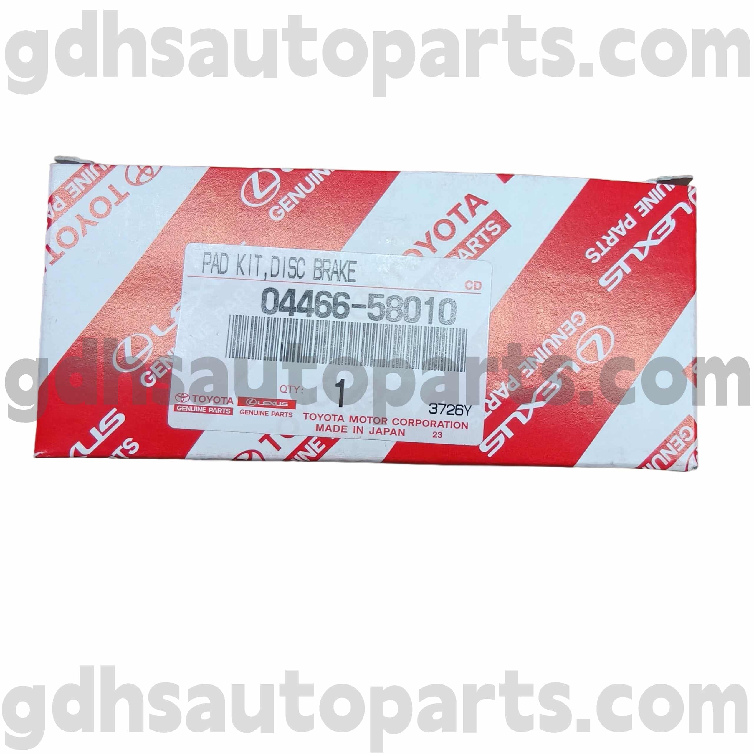 04466-58010 Toyota Gerçek Parçalar Previa, Alphard, tahmin şasisi için arka fren balataları. GGH20