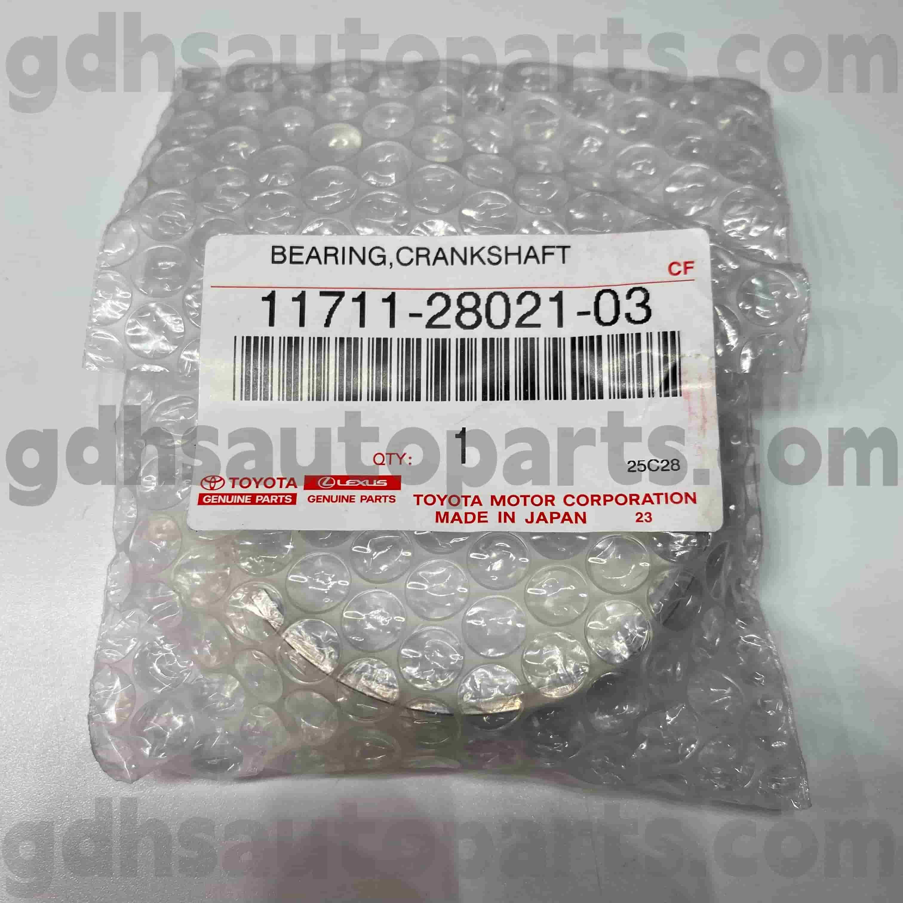 11711-28021-03 Toyota Orijinal Parçaları HARRIER, CAMRY, HARRIER Şasi NO.ACV30 ACR30 için Krank Mili Yatağı