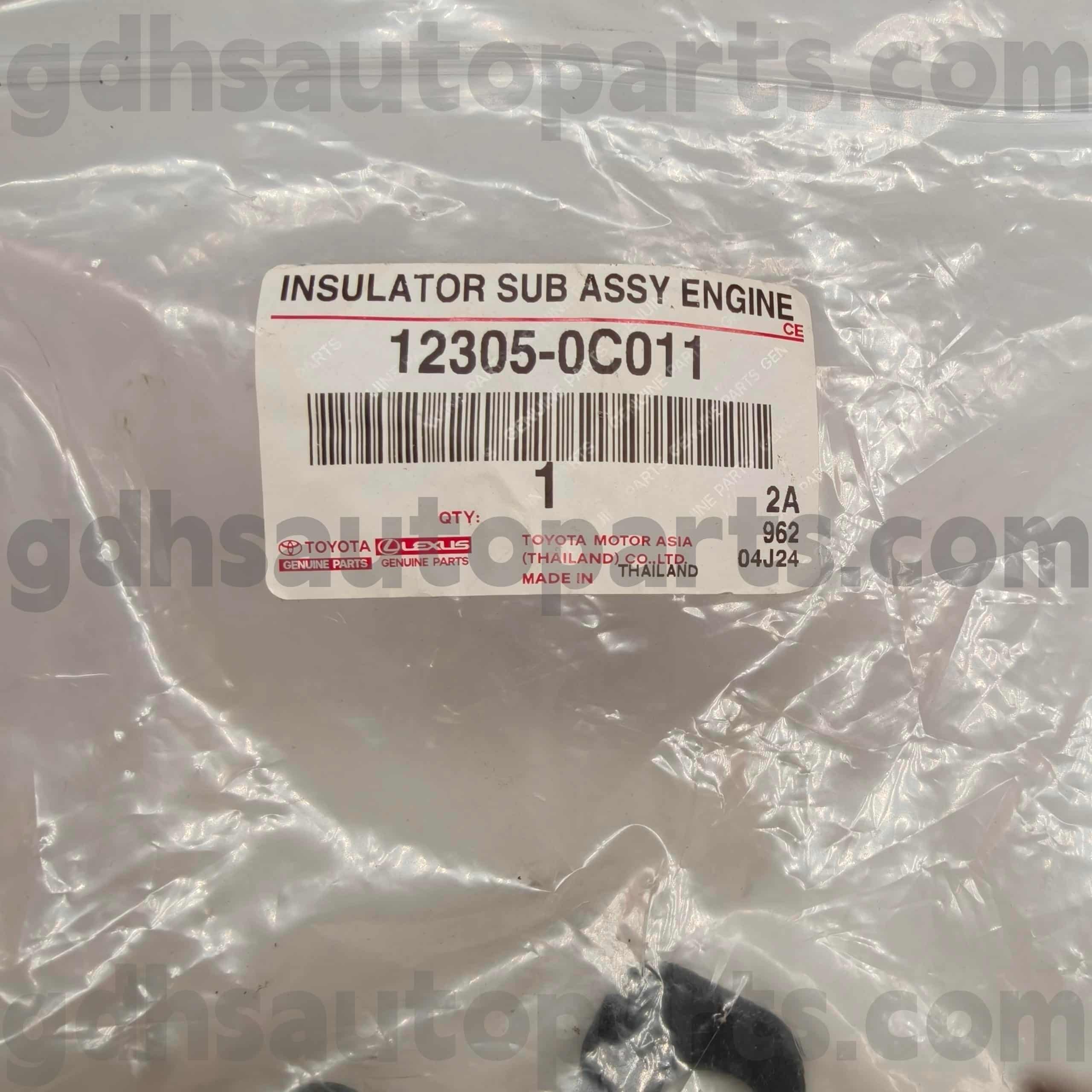 12305-0C011 Toyota Orijinal Parçaları HILUX için Sağ Motor Takozu, FORTUNER Şasi NO.TGN51