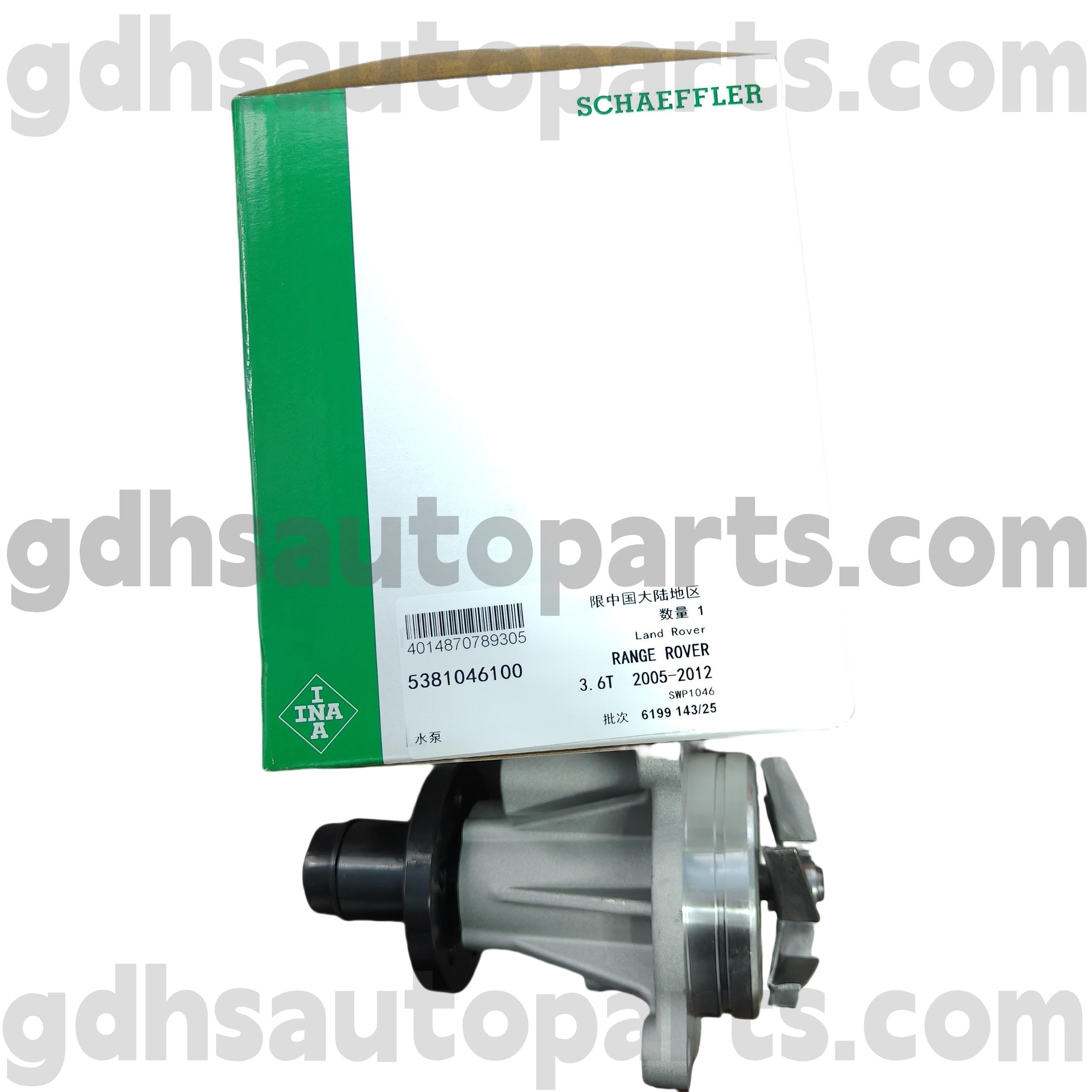 5381046100 Schaeffler Range Rover için su pompası, Range Rover Sport OE no. LR008863